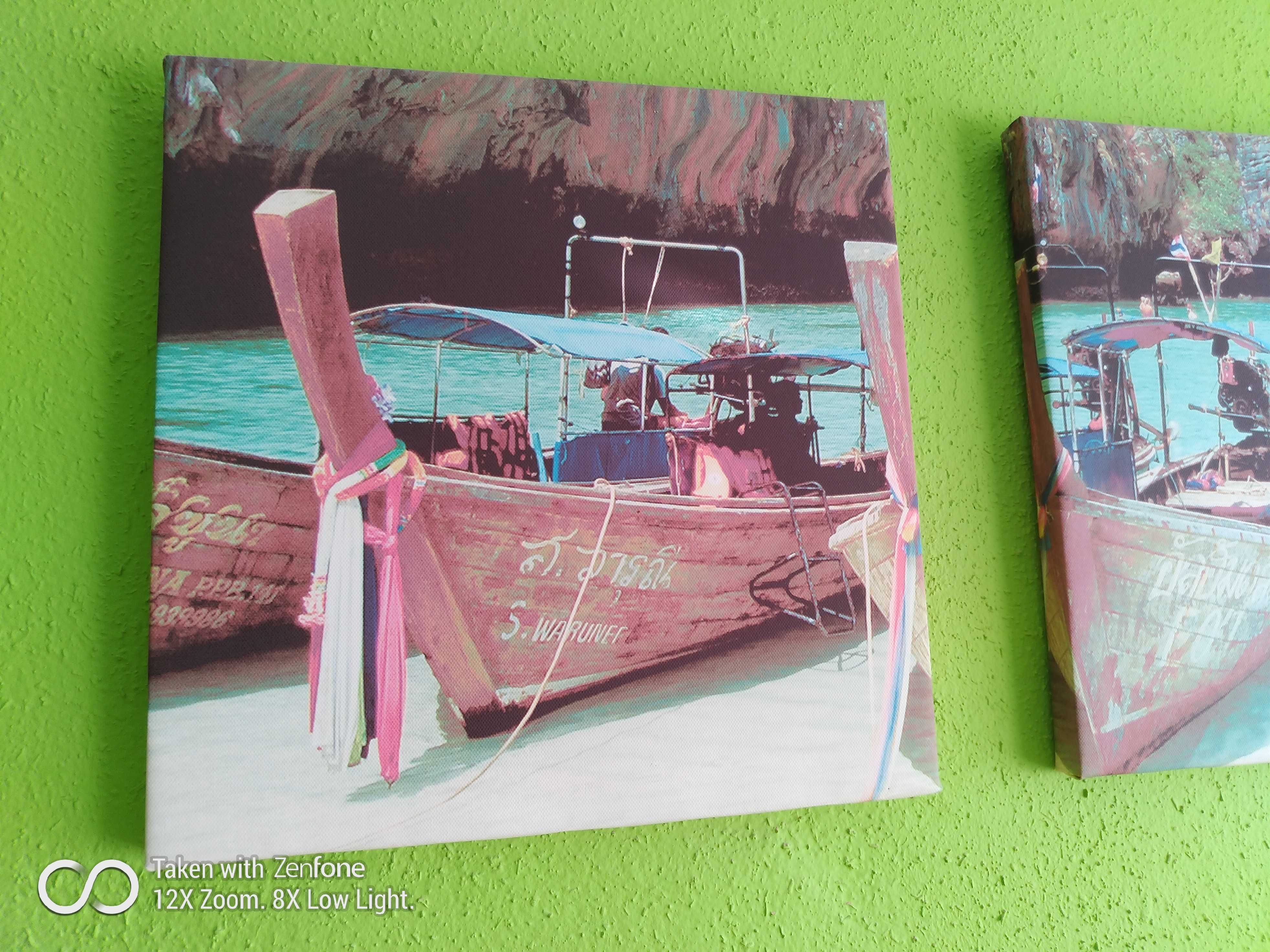 Sprzedam obraz 3 częściowy łódki, morze, Malediwy