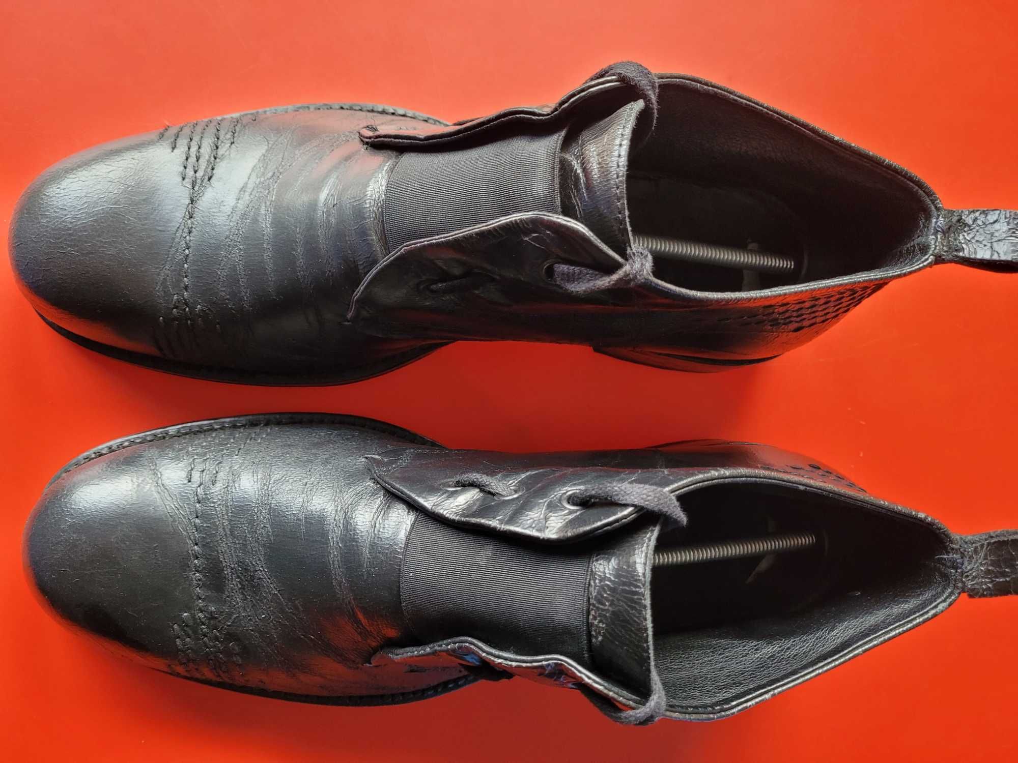 czarne buty skórzane Prima moda, rozmiar 44