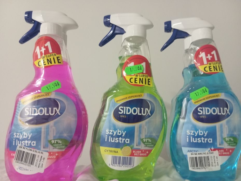 Płyn do szyb 0.5l + 0.5l