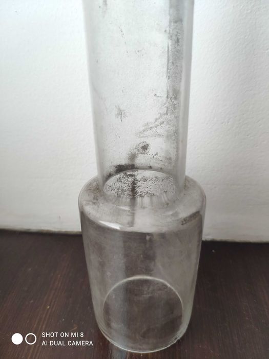 Bardzo stary stożkowy kominek lampy olejowej 43 mm