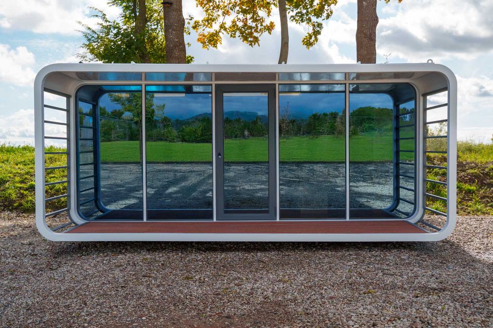 Nowoczesny domek modułowy, biuro, letniskowy, mieszkalny.