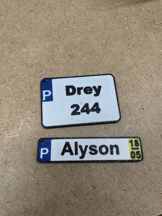 Porta-Chaves Tipo Matricula