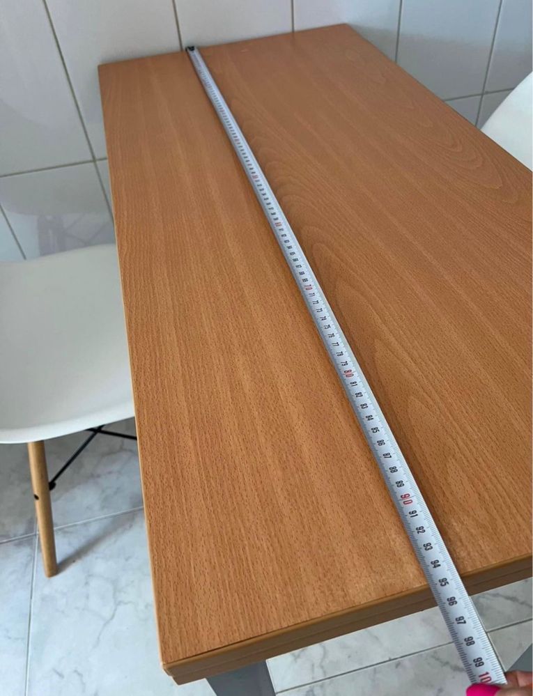 Mesa extensivel c/tampo madeira