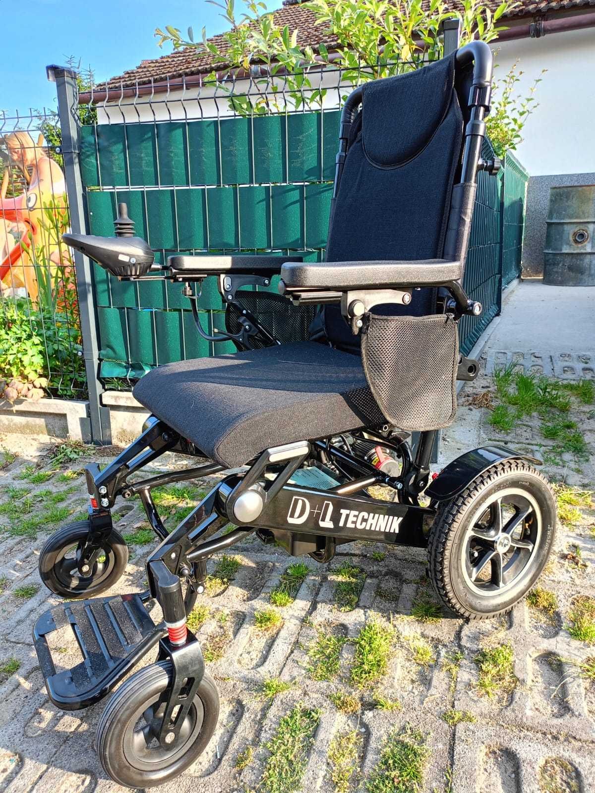 Elektryczny wózek inwalidzki z joystickiem składany mobilny NOWY ładow