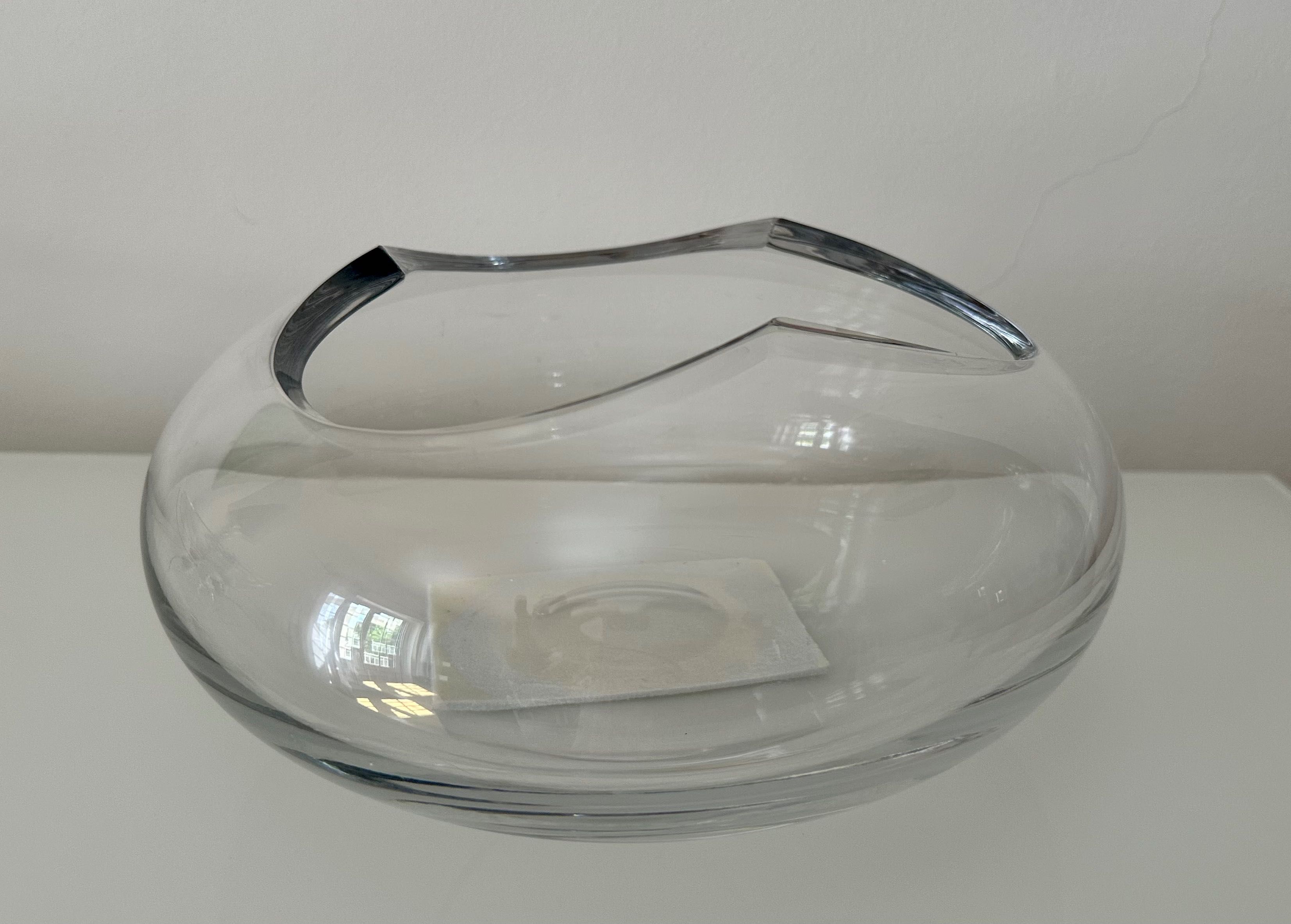 Taça decorativa_aquaário em vidro, marca SPAL