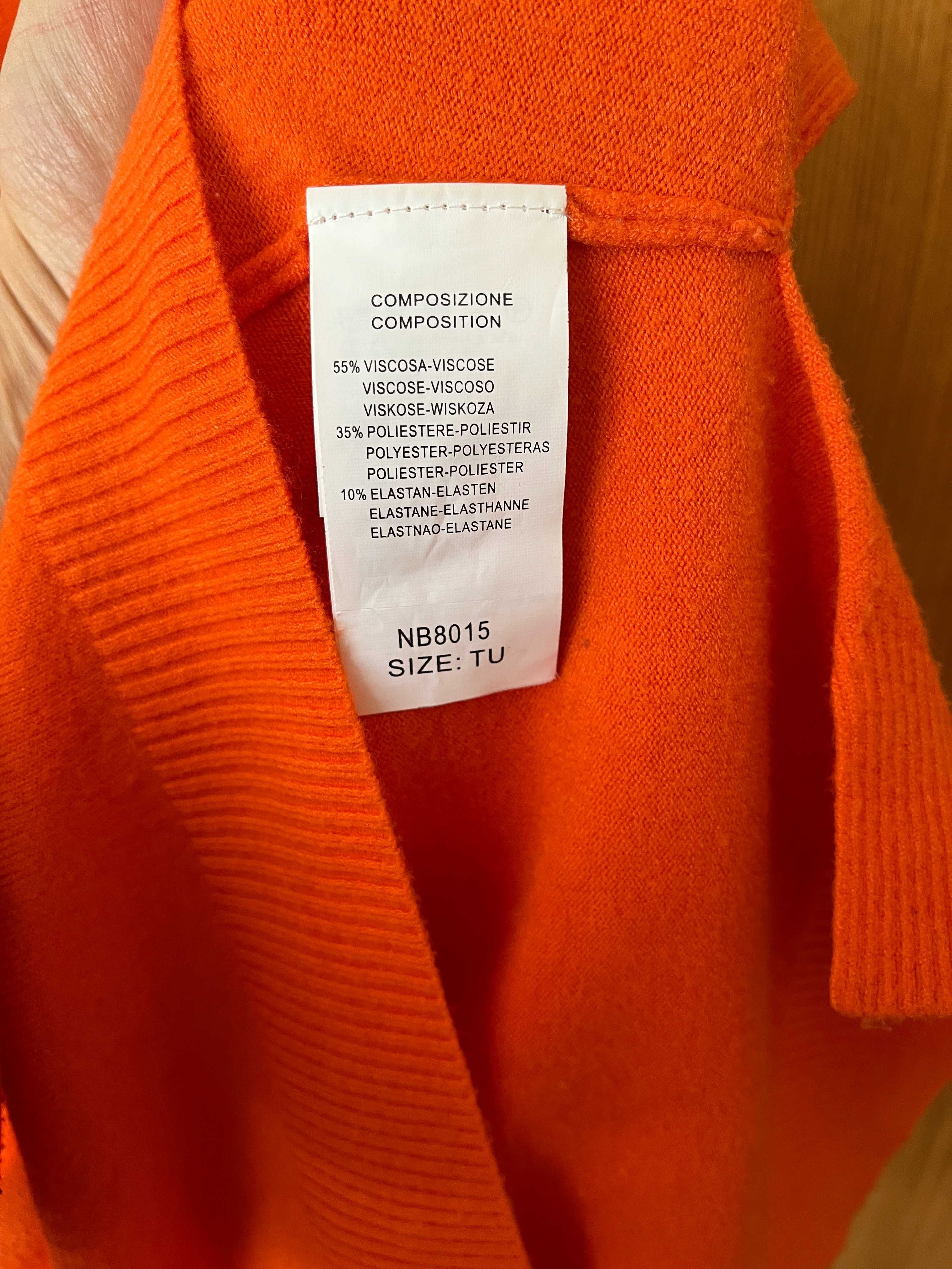 Sweter pomarańczowy L/XL, super kolor!