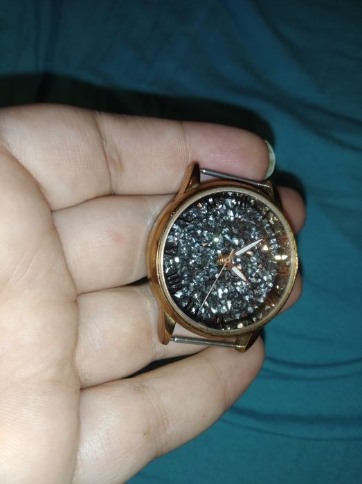 Наручные часы Crystal Blue синие женские блестящие с камнями