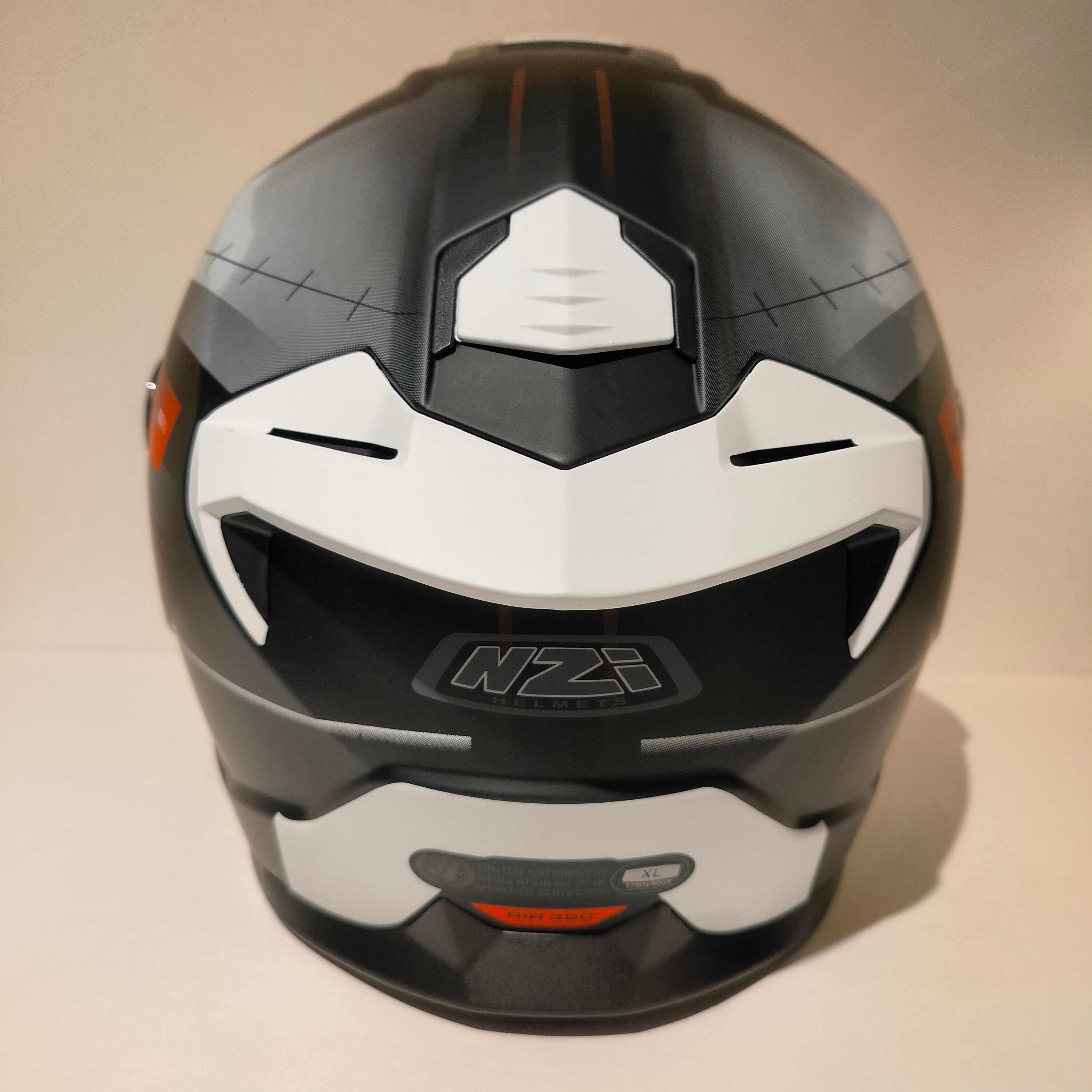Capacete modular NZi dupla-homolacao ECE.R22.06 + PJ mota scooter Novo