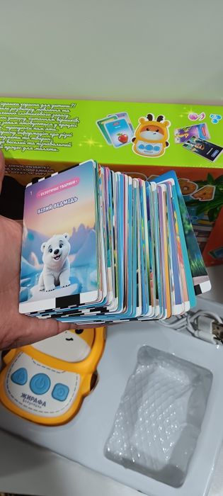 Навчальний розвиваючий планшет картрідер Жирафа Всезнайко укр мова