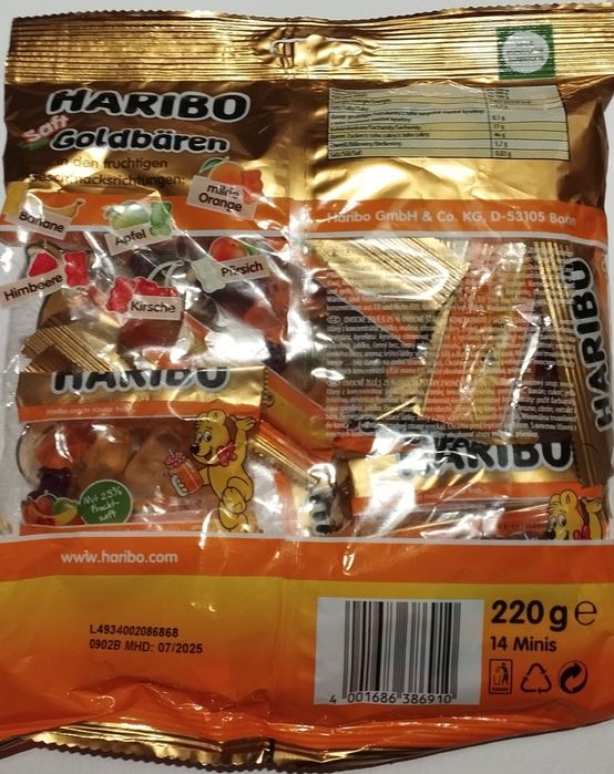 Haribo żelki w opakowaniu zbiorczym małe torebeczki