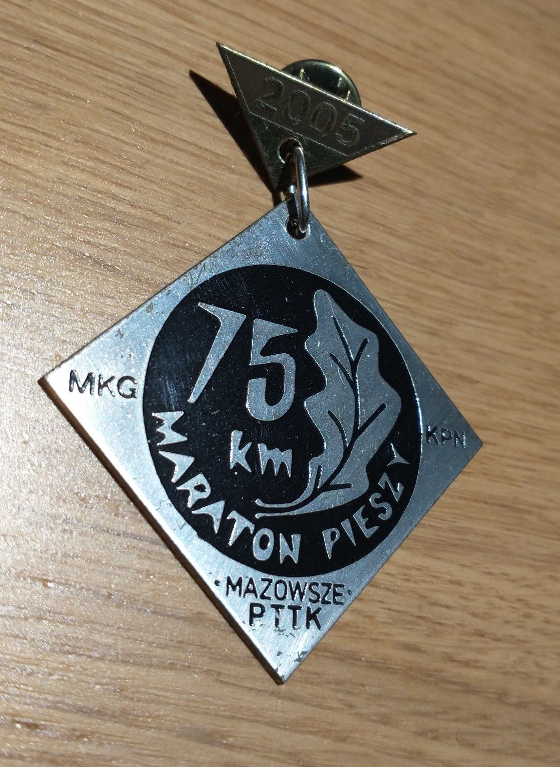 Medal srebrny maraton pieszy PTTK Mazowsze 75km KPN