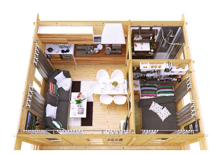 Domek letniskowy drewniany bez pozwolenia taras