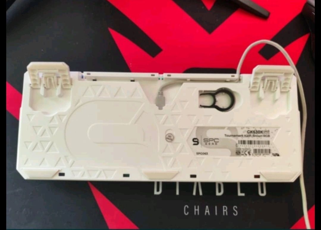 Klawiatura SPC GEAR Onyx White Tournament Kailh Brown RGB Mechaniczna