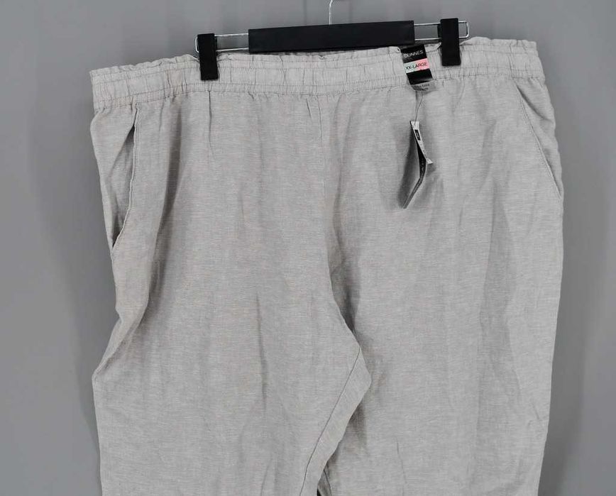 Lniane Spodnie Dunnes Szare XXL (EU 52-54), Nowe z Metką