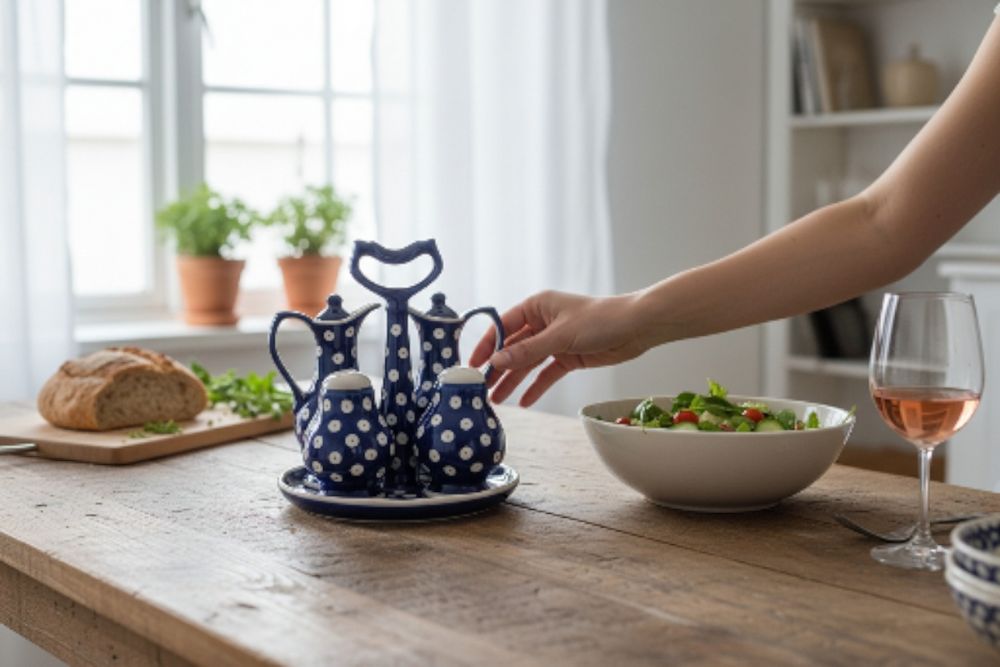 Zestaw do przypraw.Ceramika Bolesławiec