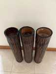 Castiçais Grandes em Bambu para Chão