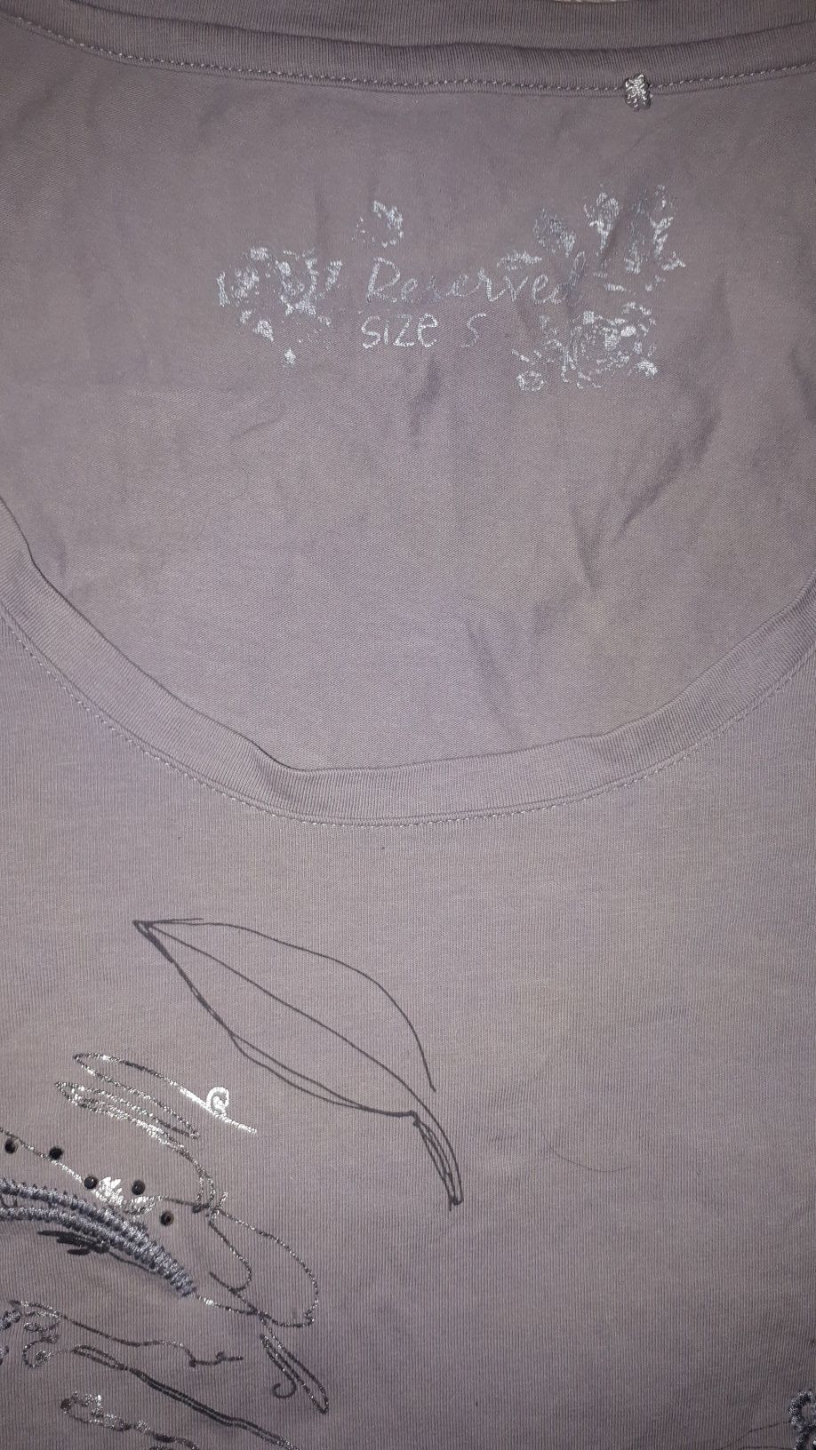 Szary T-shirt r S Reserved
