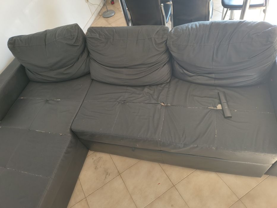 Sofá cama 3 lugares  com baú 3