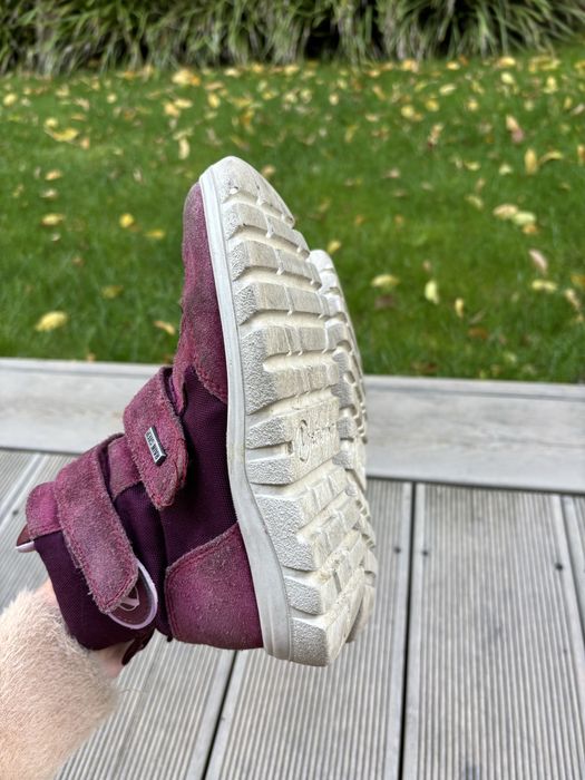 Skóra 32 kozaki śniegowce Naturino zapinane na rzep wełną skórzane