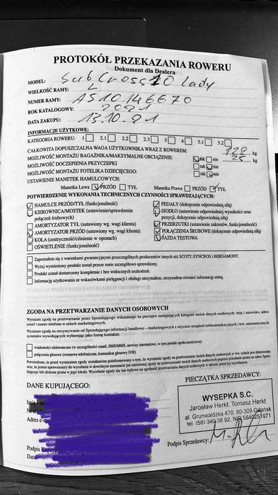 Rower Scott Sub Cross 10 Lady L.