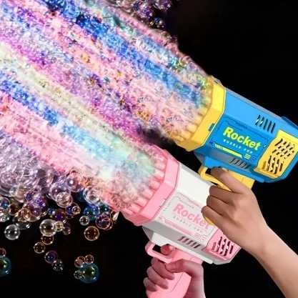 Pistolet Do Baniek Mydlanych 40 Otworów ZABAWKA BUBBLE GUN
