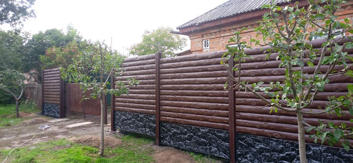 Бетонные заборы и ворота – изготовление, установка, покраска, доставка