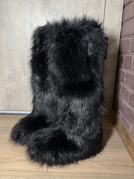 yeti y2k боты меховые furry boots 35-37 размер