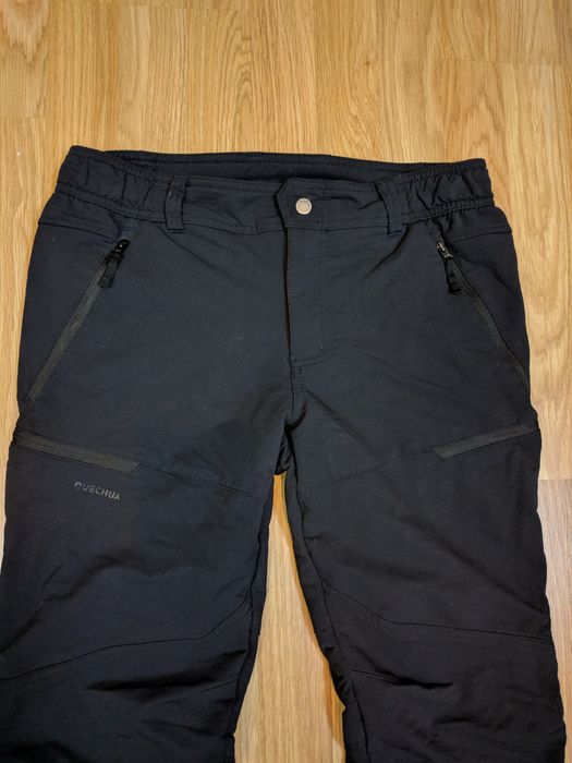 Зимние трекинговые softshell штаны quechua