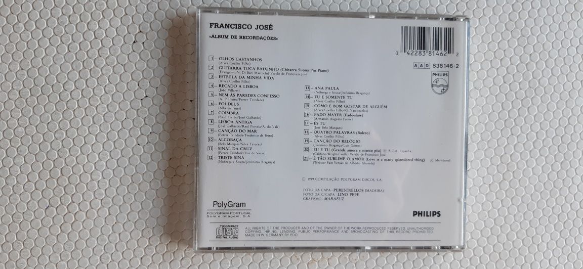 CD Francisco José - Álbum de Recordações