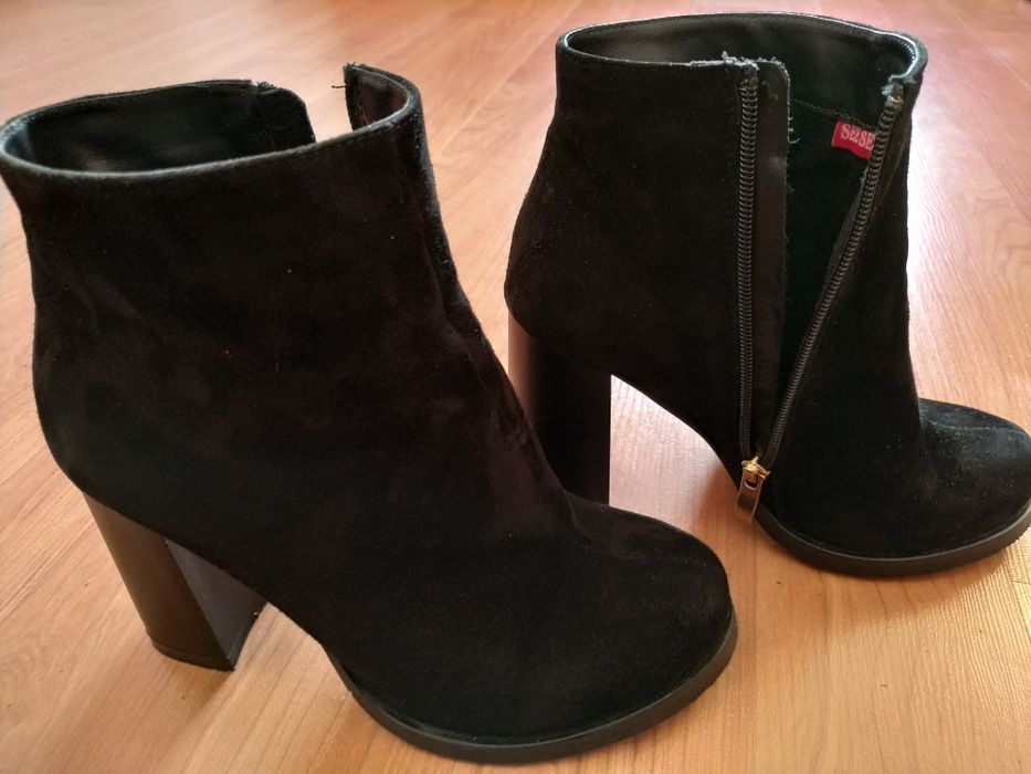Ботильоны новые,замша 37,р!тёплые зимние.