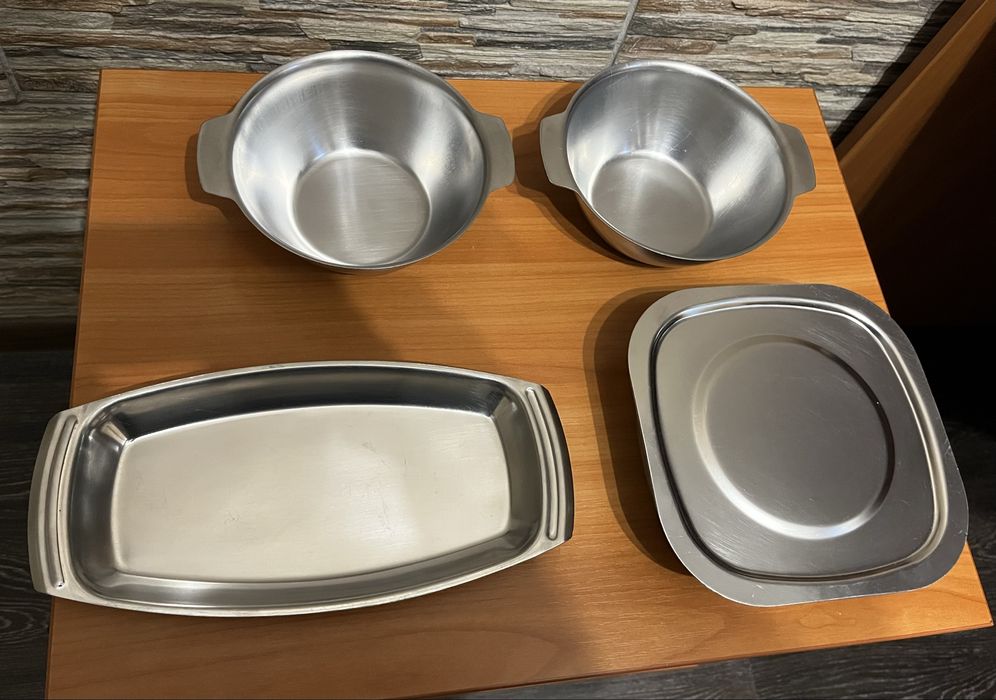 Судок Контейнер 1 л, Миски 0,7 л; Блюдо нержавейка сталь СССР Качество