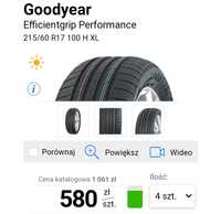 Opony letnie goodyear efficientgrip performance 215/60/70 100h prawie