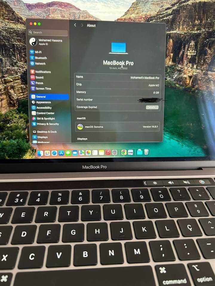 MacBook Pro 13” M2 (2022) – 8GB RAM / 512GB SSD – Excellent Condition!