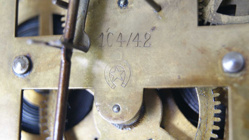 235 Zegar wiszący mechaniczny Carl Werner antyk