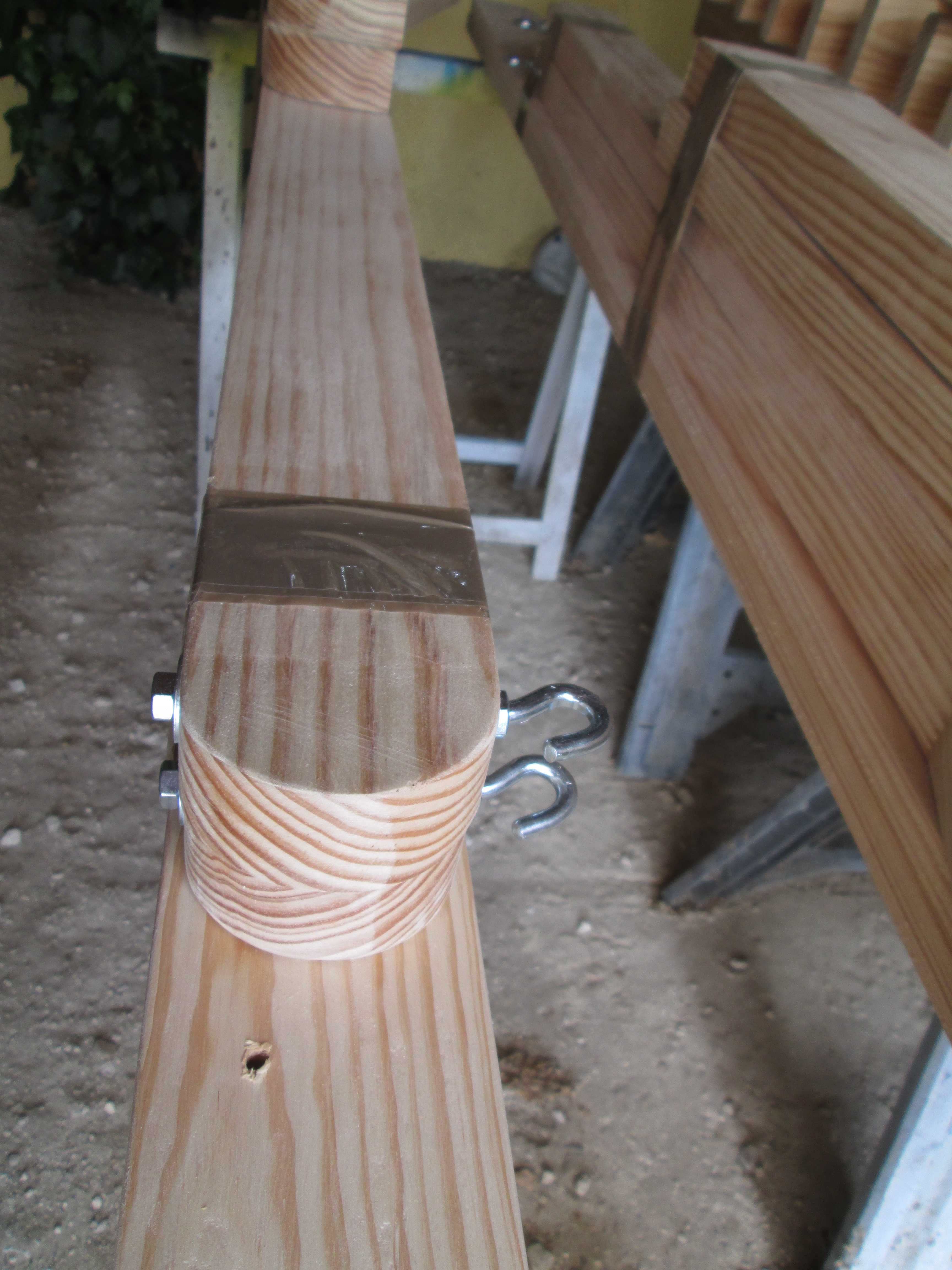 Suporte em madeira para cadeira de rede ou pano