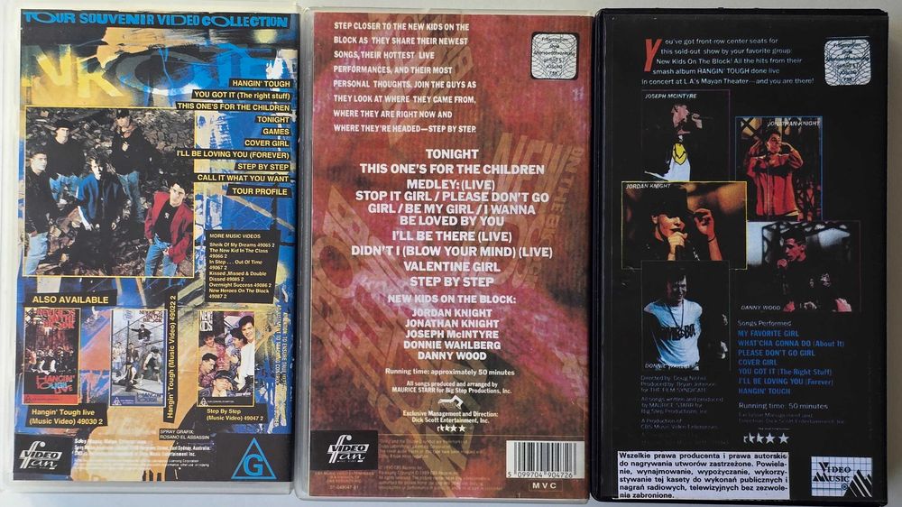 Kaseta Wideo VHS - New Kids on the Block ( 3 kasety)