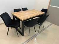 (168) Stół Iris rozkładany + 6 krzeseł, nowe, loft 2049 zł
