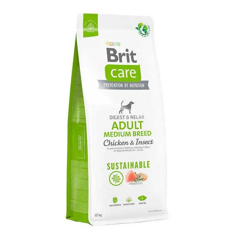 Сухой корм для собак Brit Care Sustainable Adult Medium курица 12кг