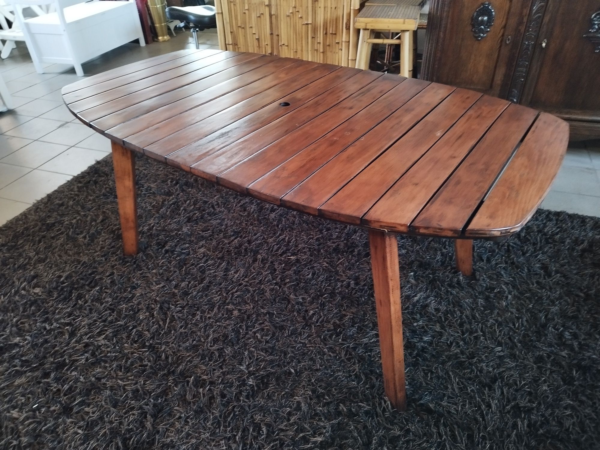 stół ogrodowy drewno tekowe Vintage