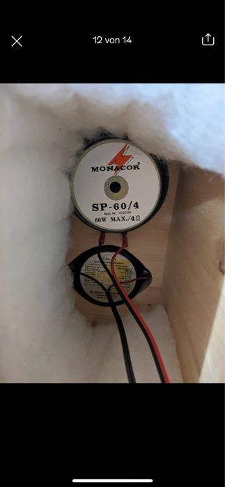 Monacor DIY проект, 60 Ват, 4 ом, 91 дб, Звук/Бас!