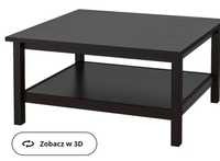 Stolik kawowy Hemnes Ikea czarny 90x90 cm