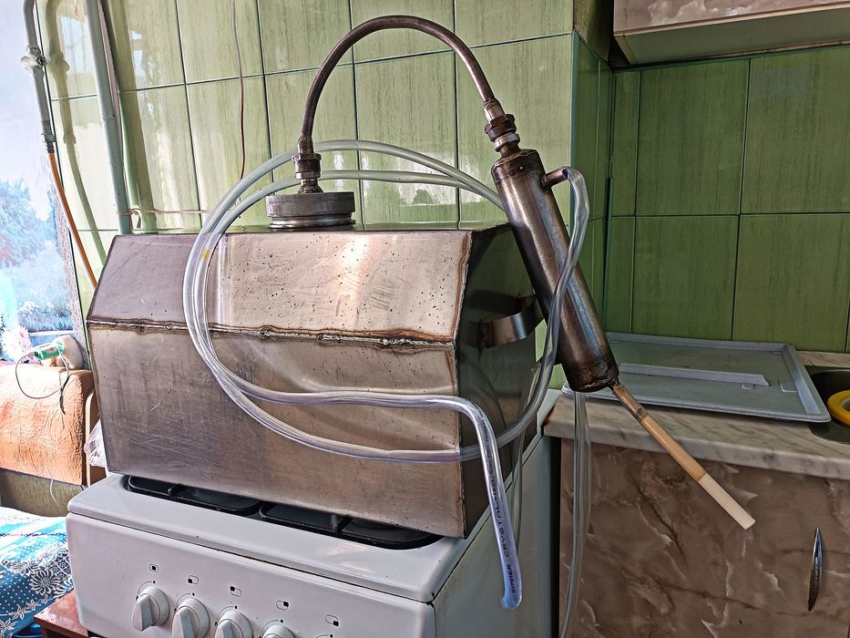 Дистиллятор на 2 конфорки из нержавеющей стали