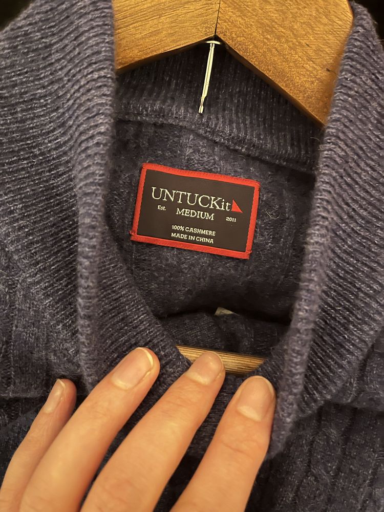 Męski kaszmirowy sweter UNTUCKit M