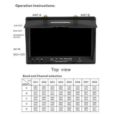 Монітор FPV Foxeer LCD5802D DVR 5.8GHz 40CH