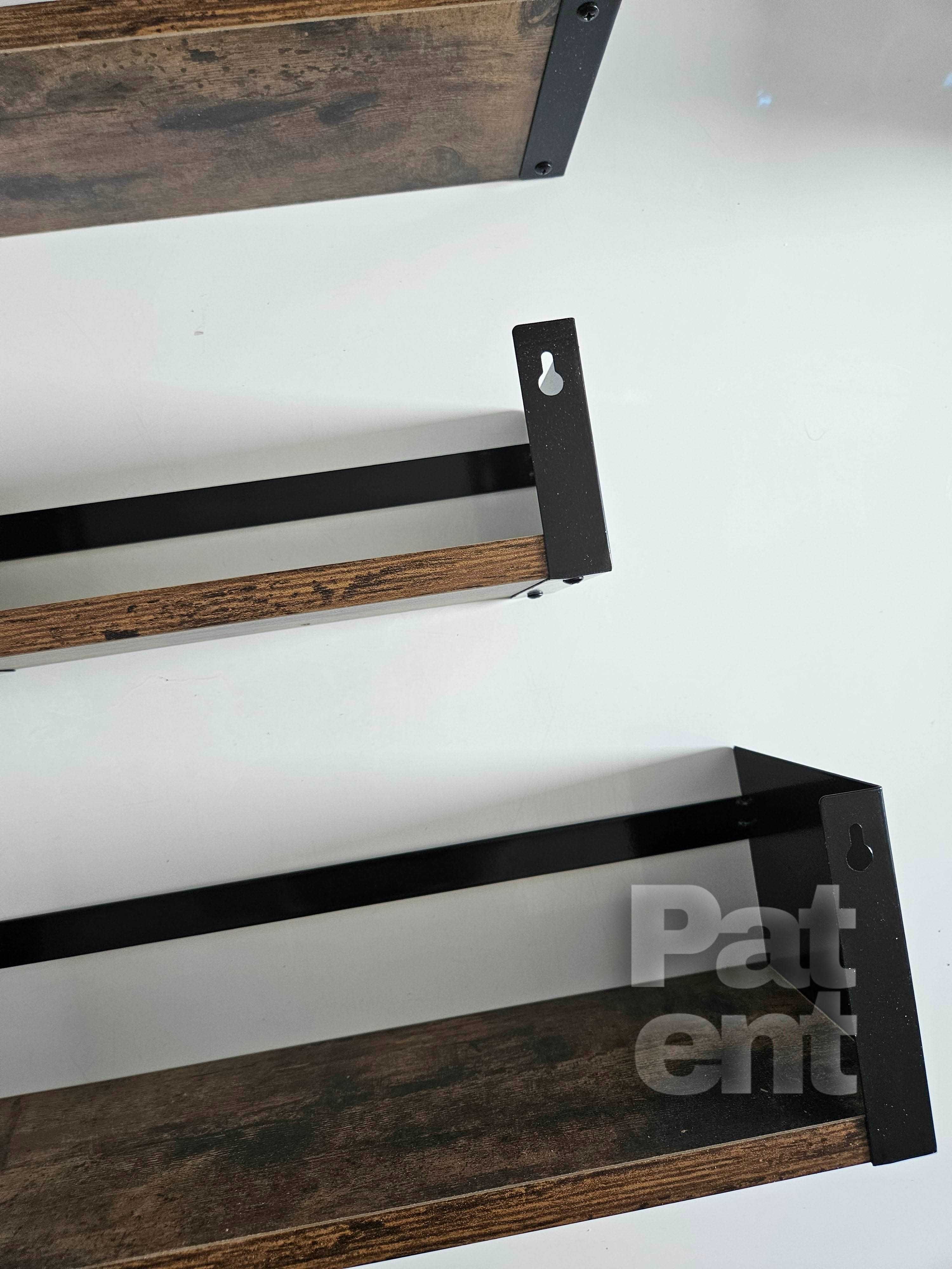 Półka łazienkowa 3 sztuki loft retro na ścianę ścienne dekoracja