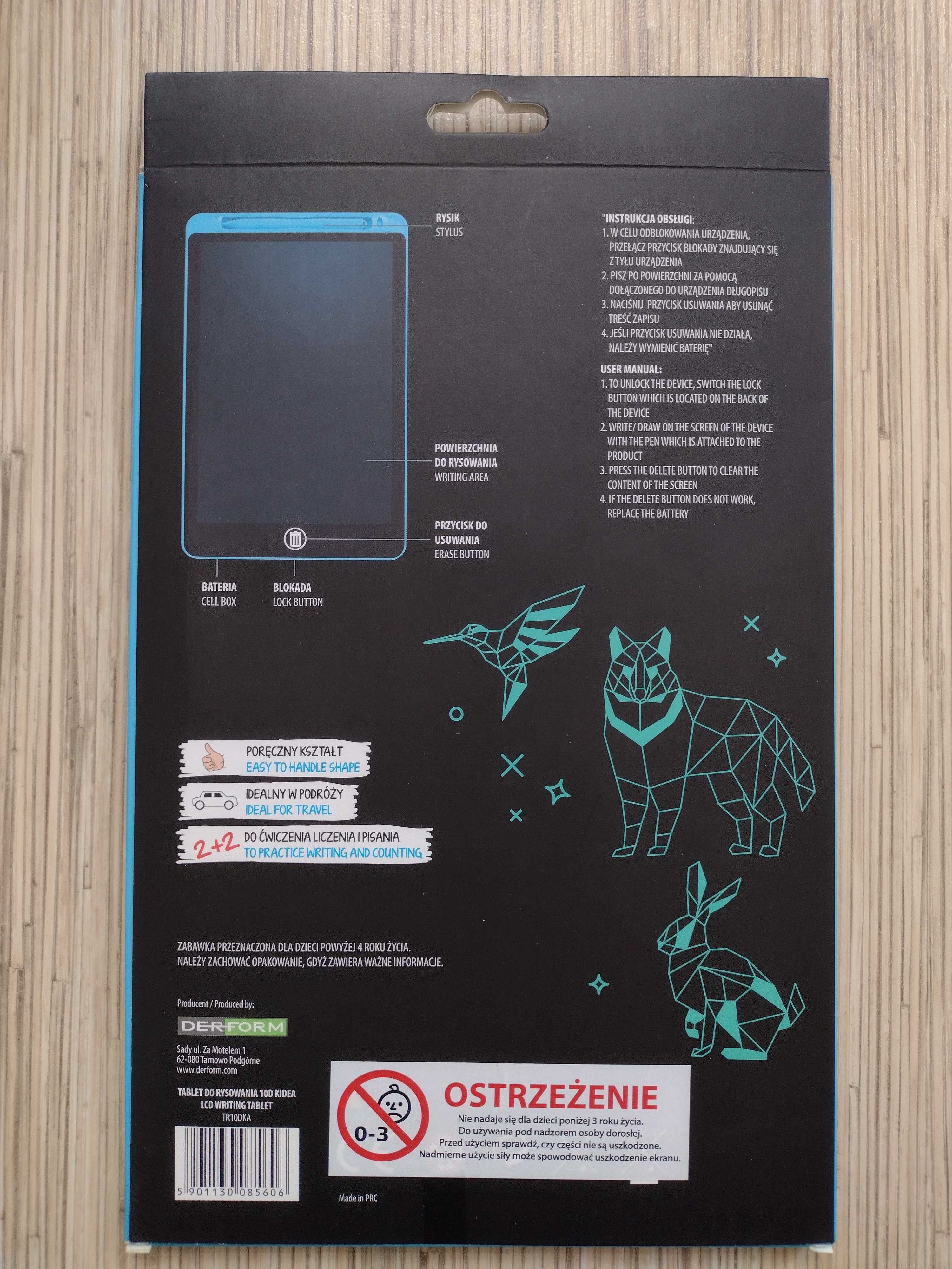 NOWY ~ KIDEA, Tablet do rysowania dla dzieci 10" / LCD writing tablet