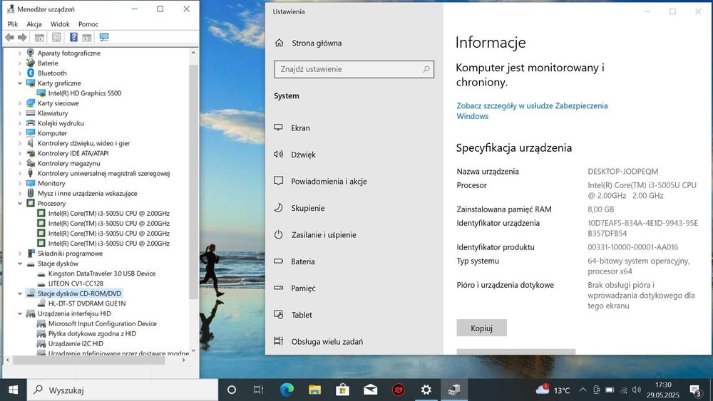 ACER Aspire IntelCore i3/8GbDDR/SSD128/NowaBateria