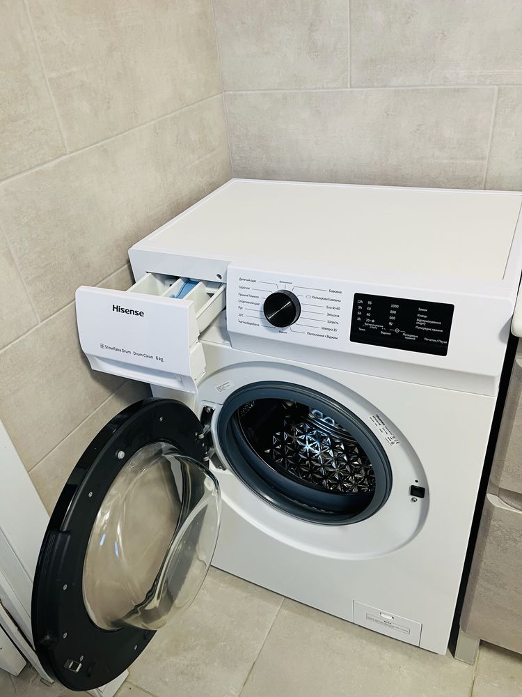 Пральна машинка Hisense WFVC6010E 6кг 40cm стиральная пралка як нова