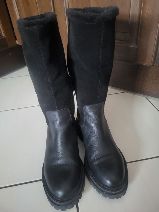 Geox czarne kozaki .