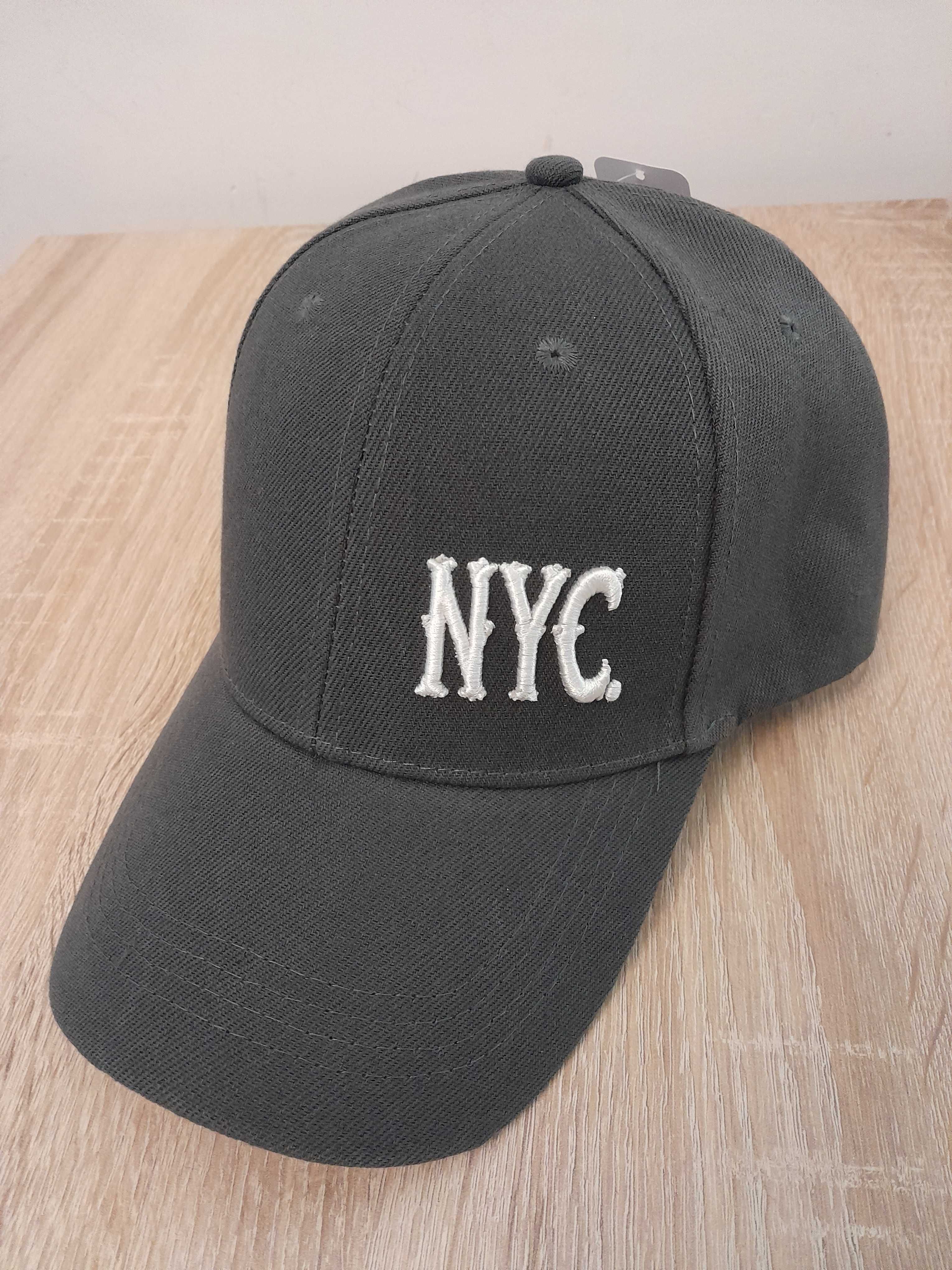 Nowa czapka z daszkiem, bejsbolówka _NYC_rozm 58 ( ciemnoszary )